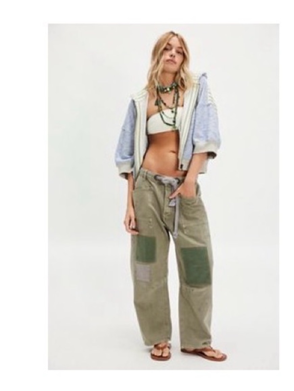 Free People We The Free Moxie Barrel Jeans - Green
